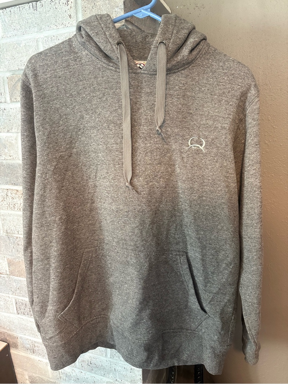 Men's Gray Cinch Hooded Pullover Sweatshirt - Casual Comfort